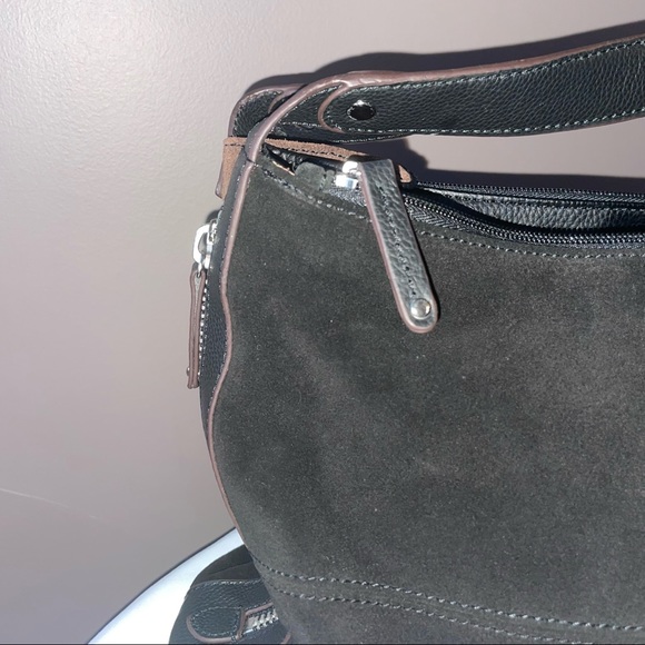 TIGNANELLO Suede Black Shoulder Bag - Picture 5 of 11